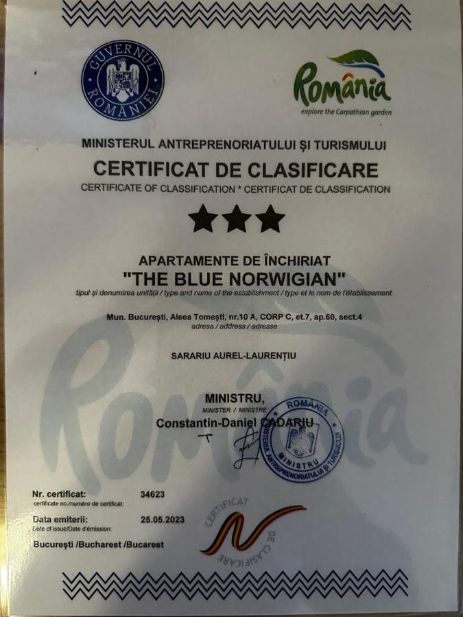 דירות בוקרשט The Blue Norwegian House מראה חיצוני תמונה